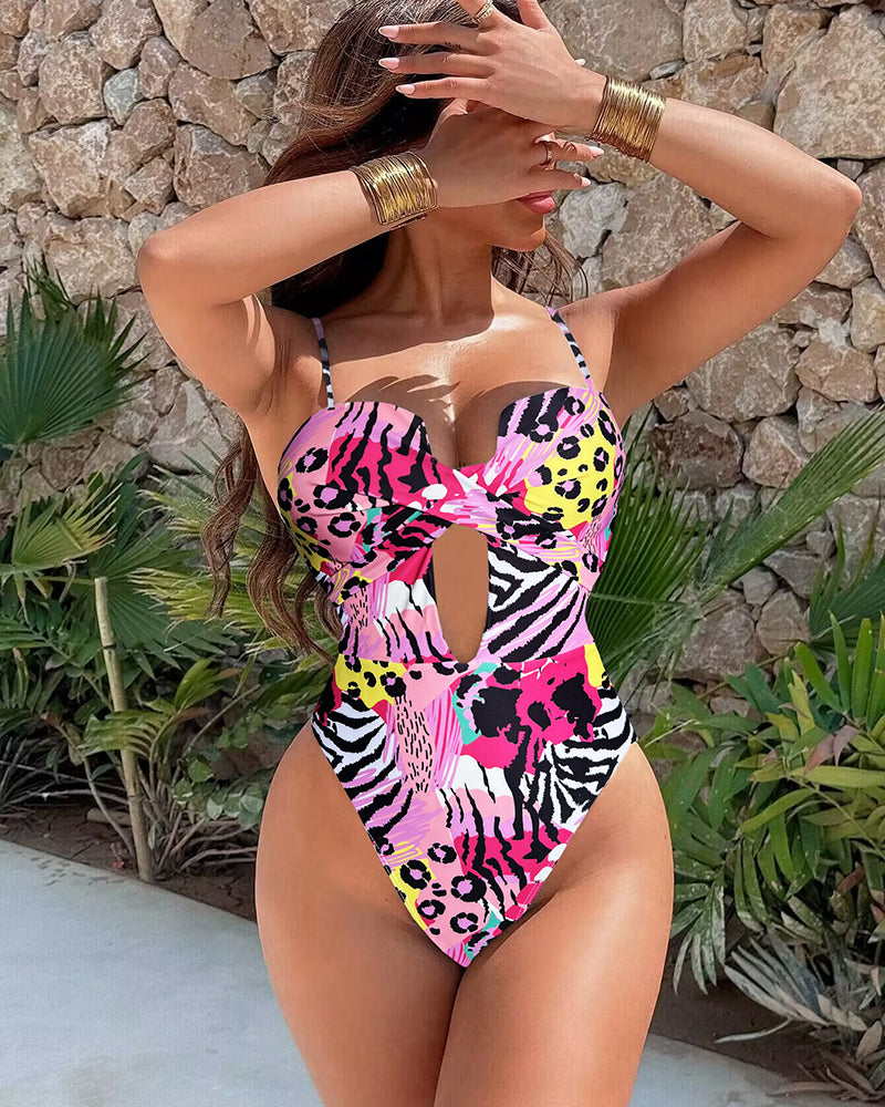 Floral Printed Women Newest One Piece Swimwear S-L