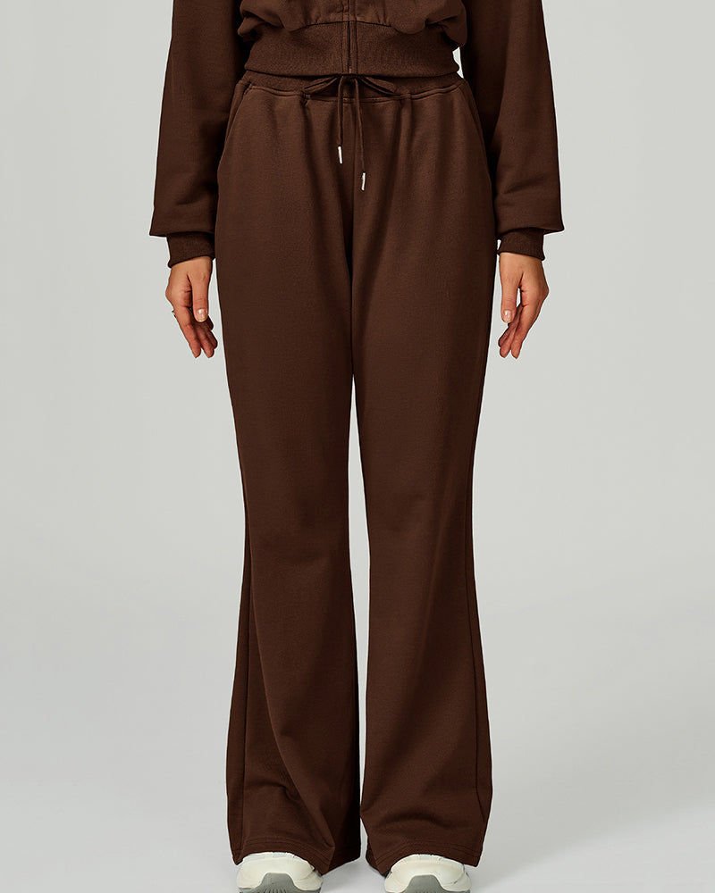 Women OEM High Waist Loose Wide Leg Sweatpants Sports Pants S-XL