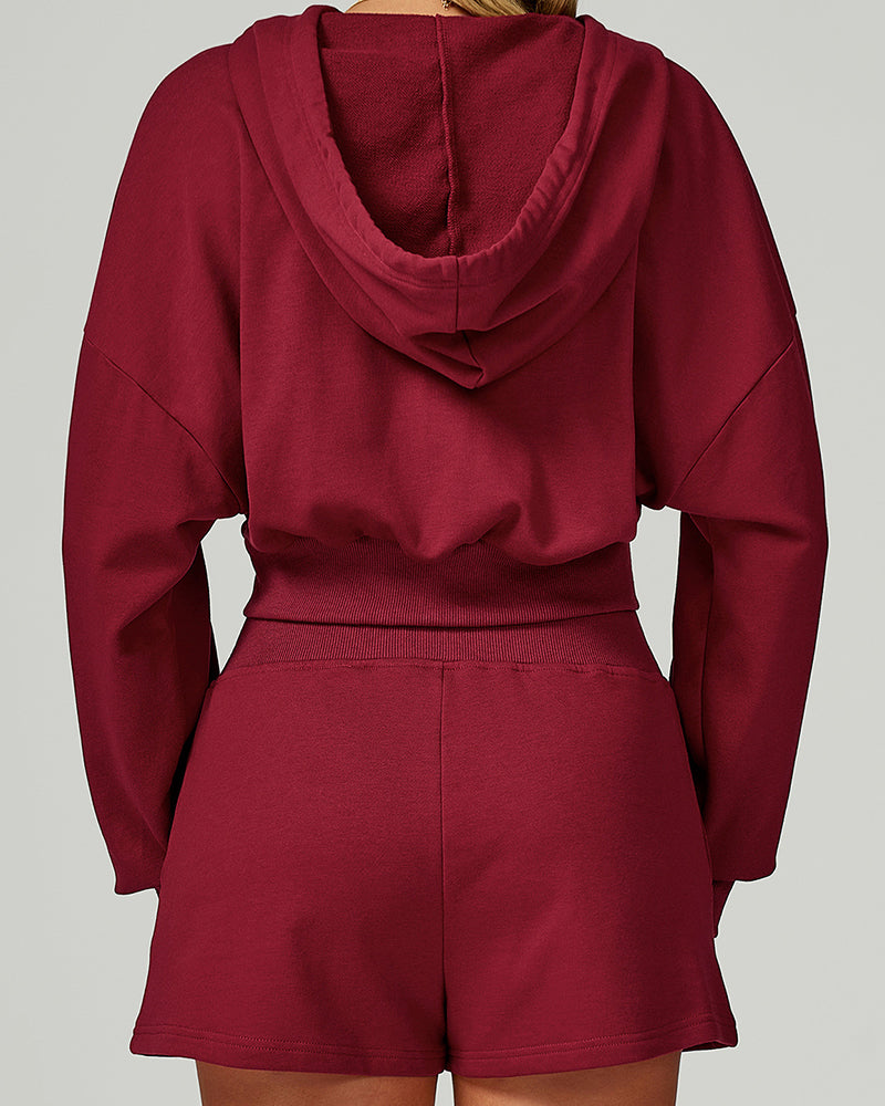 Women OEM Customize Long Sleeve Hoodies Zipper Coat Black Red Coffee Blue Pink S-XL