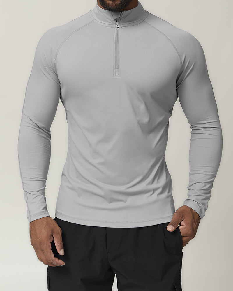 Half Zipper Quickly Drying Fitness GYM House Wear Men&