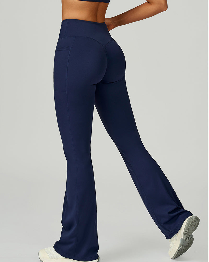 Women Criss High Waist Wide Leg Running Dancing Pilates Pants S-XL
