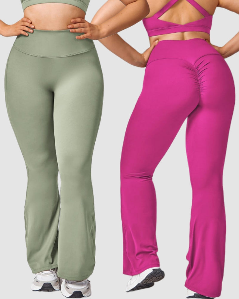 Women High Waist Wide Leg Fitness Plus Size Pants XL-3XL