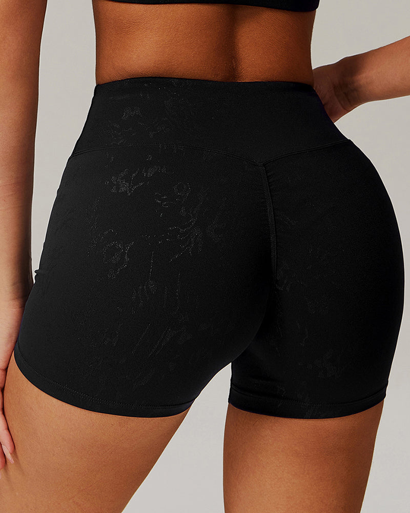 Wholesale Hot Stamping Tight Yoga High-Intensity Running Fitness Shorts S-XL