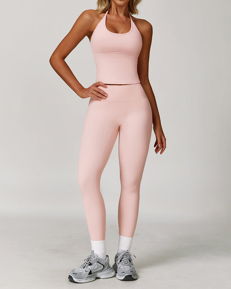 OEM Women Vest And Leggings Sports Yoga Two-piece Sets S-XL