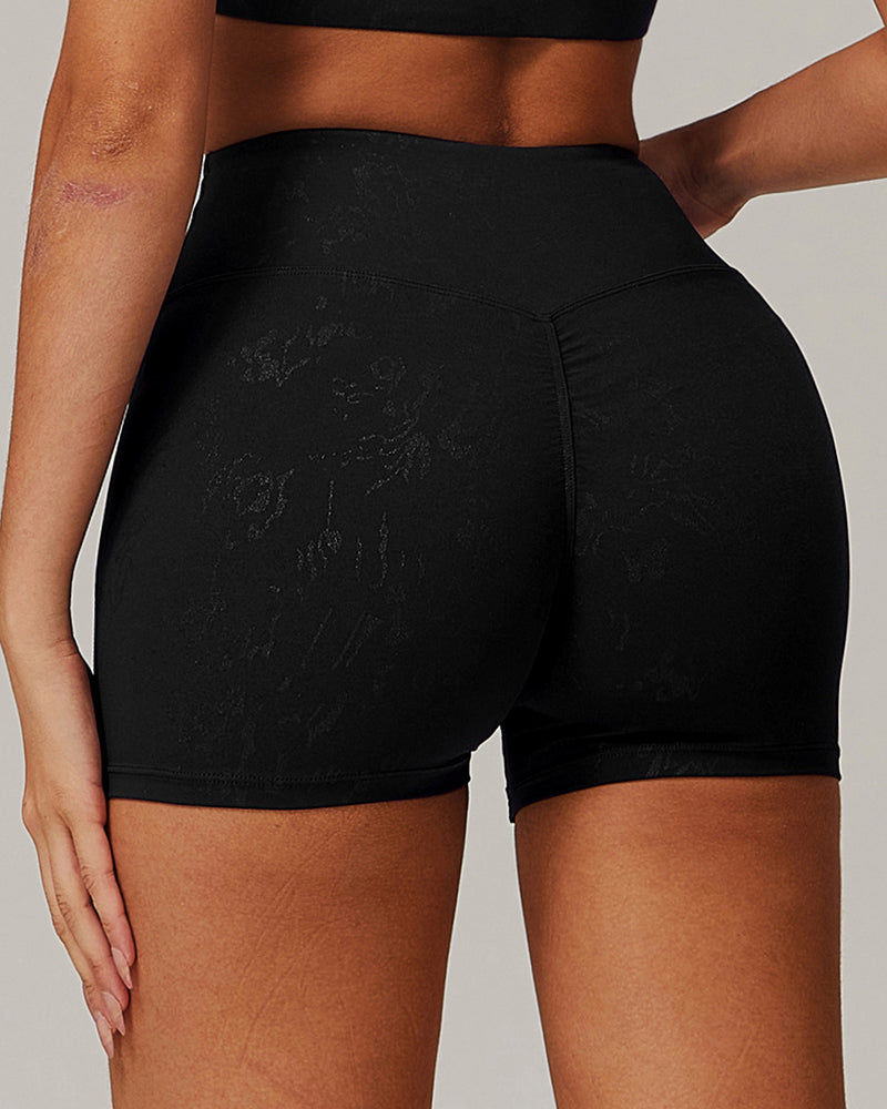 Wholesale Hot Stamping Tight Yoga High-Intensity Running Fitness Shorts S-XL