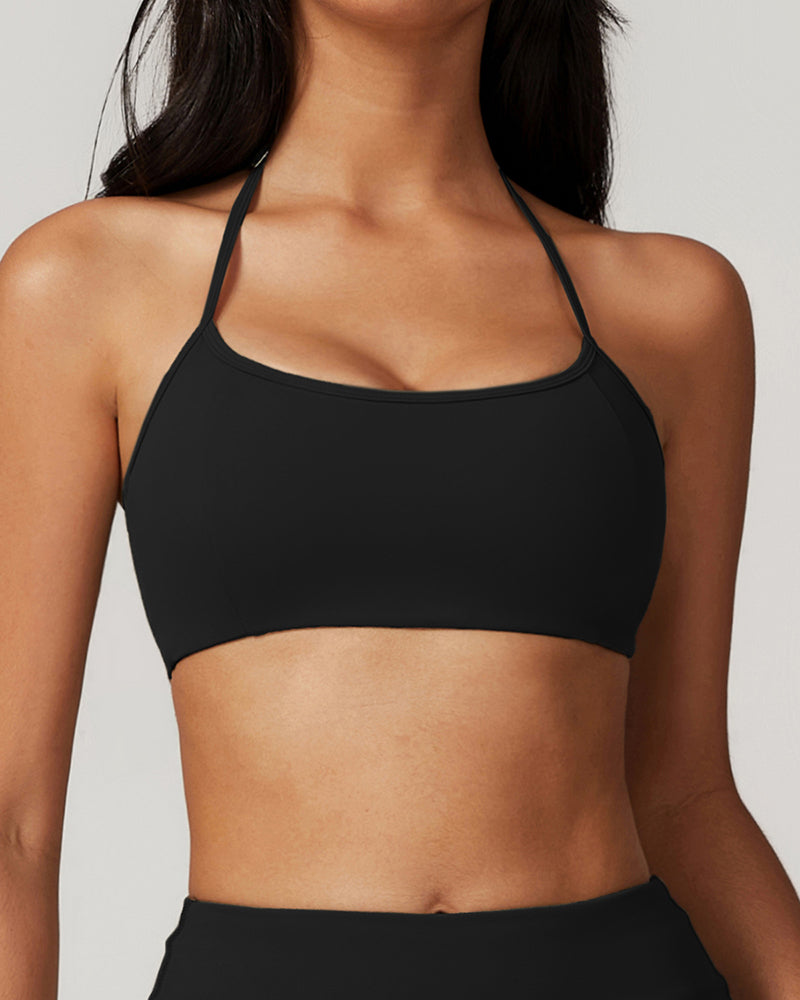 Women Halter Neck Sports Fitness Bra S-XL