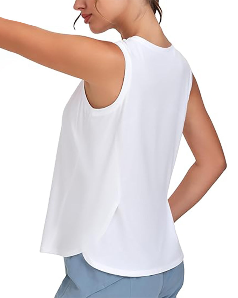 Women Comfortable Sleeveless Sports Breathable Active Wear Vest S-L