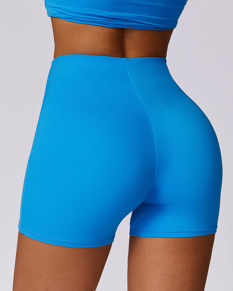 Women Hip Lift High Wasit Slim Fitness Shorts S-XL