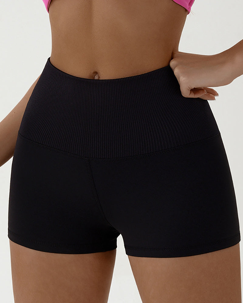 Women High Waist Summer Hips Lift Sports Yoga Shorts S-L