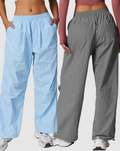 Outdoor Light Weight Breathable Sports Wide Leg Pants Running Pants S-XL