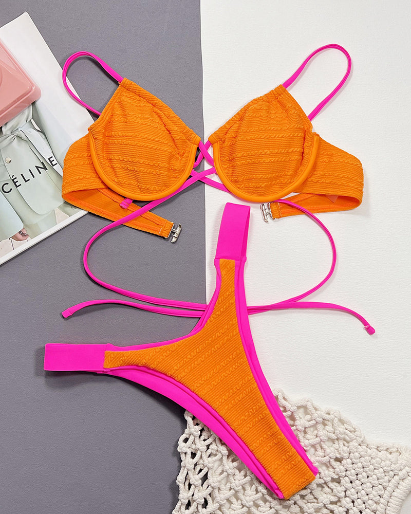 Orange Women New Wholesale Swimwear S-L