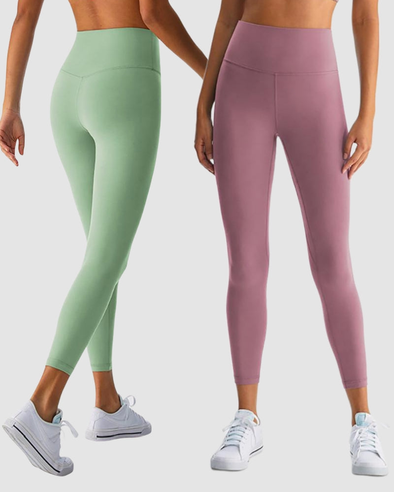 Women Multi Color Sanding High Waist Hips Lift Running Sports Pants XS-XL