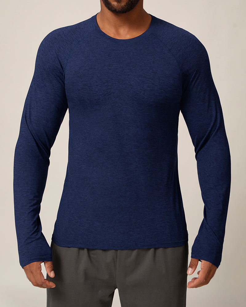 Long Sleeve Quick Drying Outdoor Running Slim Training T-shirt S-2XL