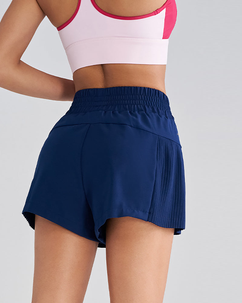 Women Side Loose High Waist Fashion Shorts S-2XL