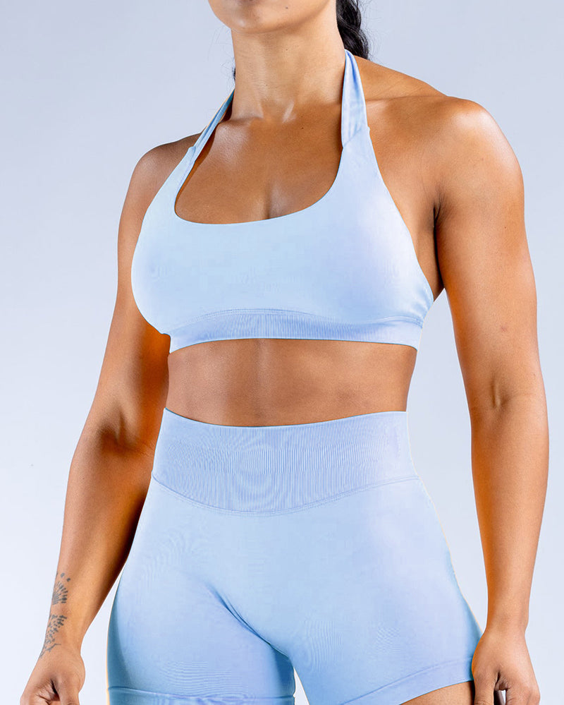 Wholesale Women Halter Neck Seamless Yoga Sports Bra XS-XL