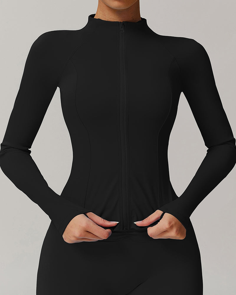 Wholesale GYM Women Long Sleeve Running Slim Coat S-XL