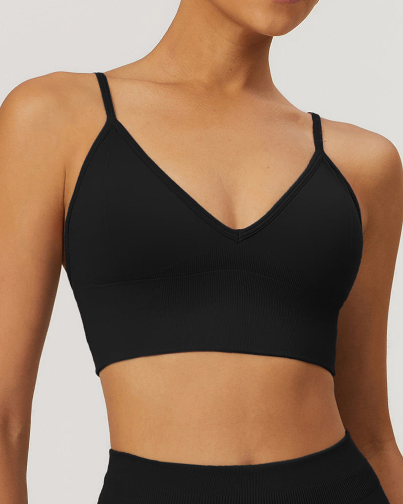 Women Sling Seamless Quick Drying Fitness Sports Bra S-XL