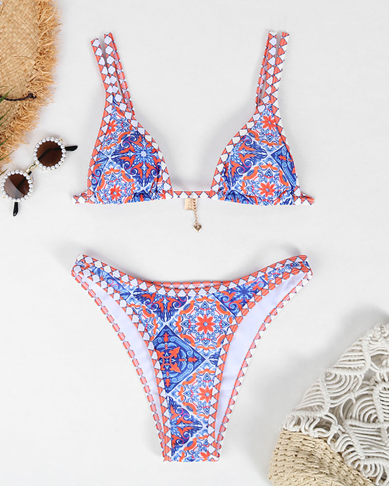 Printed Cute Women Brazilian Bikini Set S-XL