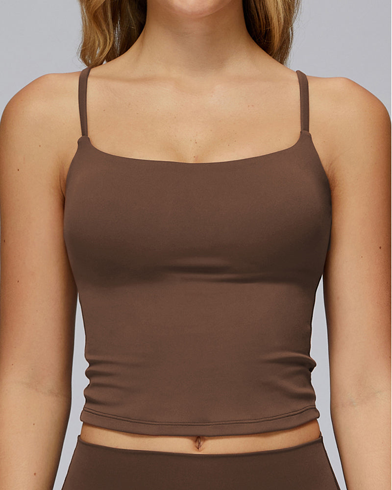 Brushed Yoga Back Double Strap Sports Vest Outdoor Running Fitness Tops for Women S-XL