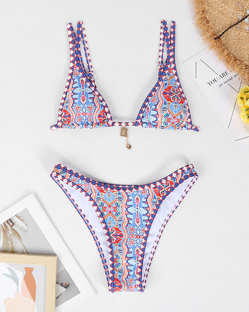 Printed Cute Women Brazilian Bikini Set S-XL