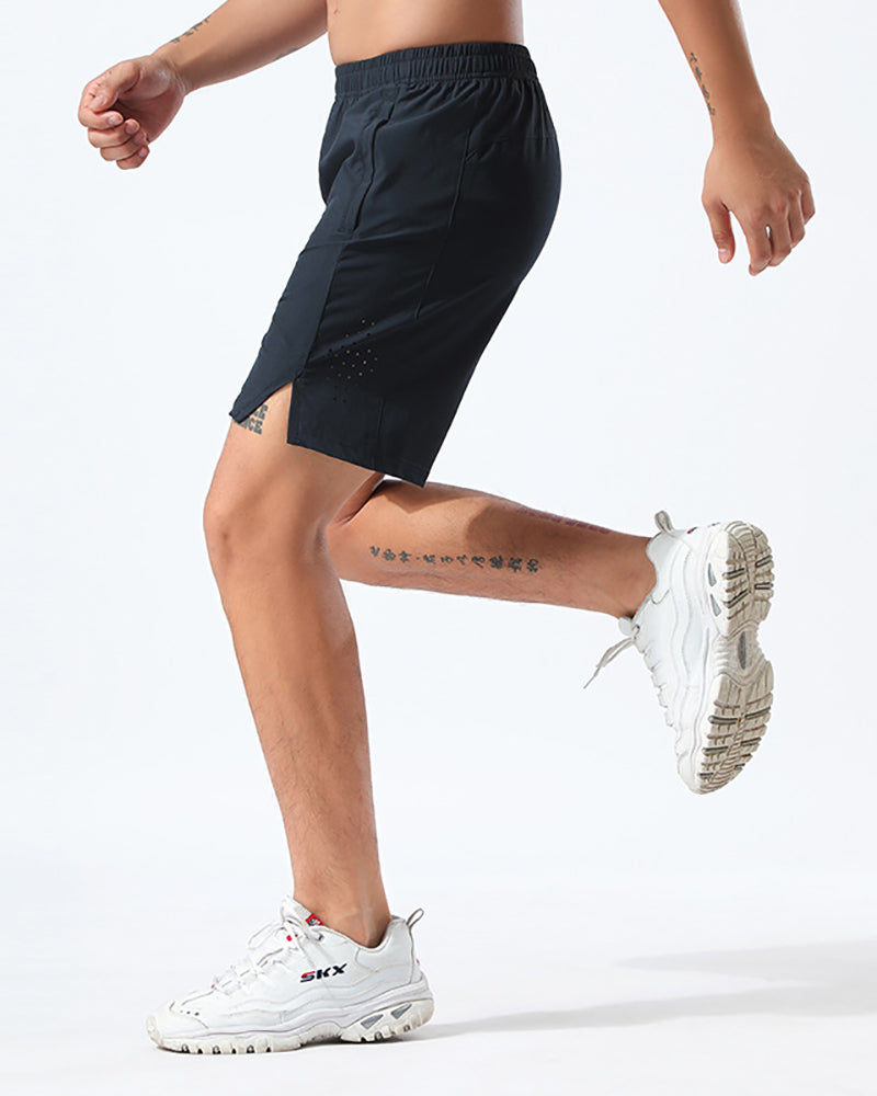 OEM ODM Logo Summer Sports Running Loose Shorts Black M-3XL