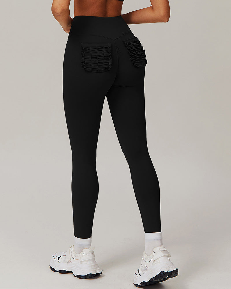 Wholesale Women High Waist Wide Leg Pants Leggings Sports Wear S-XL