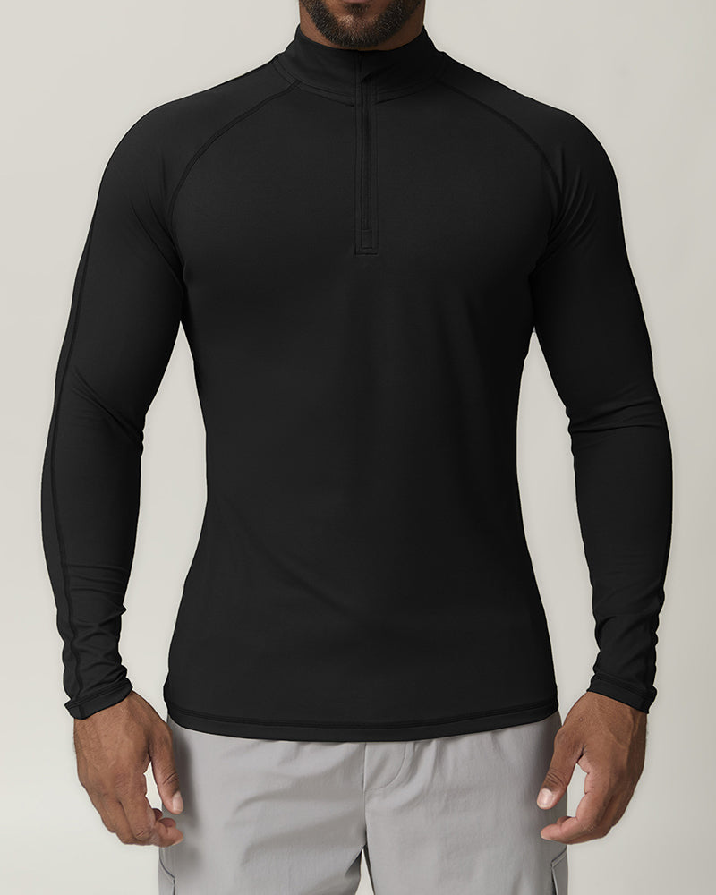 Half Zipper Quickly Drying Fitness GYM House Wear Men&