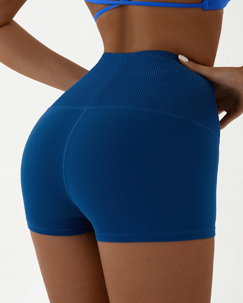 Women High Waist Summer Hips Lift Sports Yoga Shorts S-L