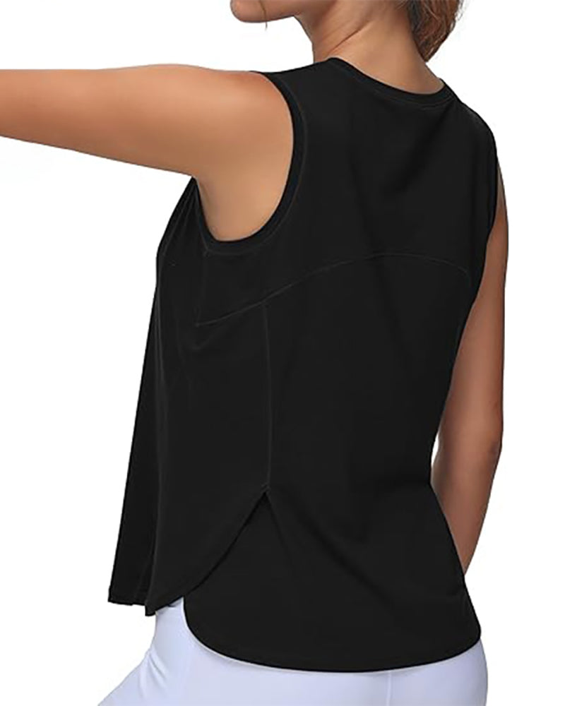 Women Comfortable Sleeveless Sports Breathable Active Wear Vest S-L