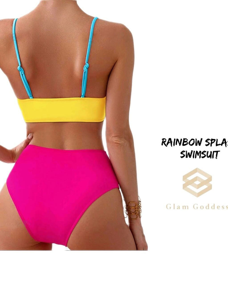 High Waist 2025 Fashion Style Women Swimwear  S-XL