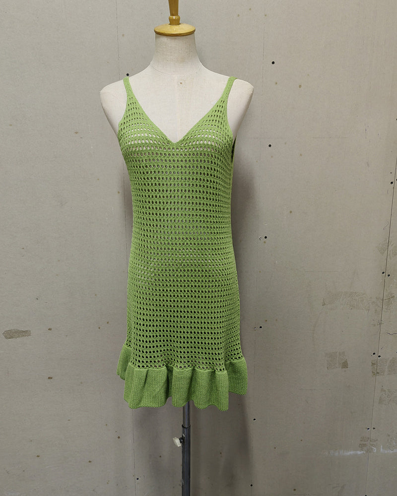 Vacation Women Beach Knitted Dress One Size