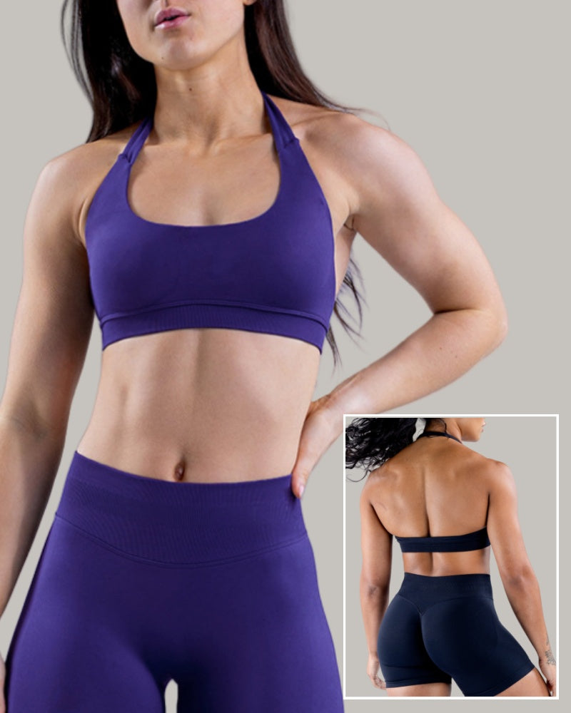 Wholesale Women Halter Neck Seamless Yoga Sports Bra XS-XL