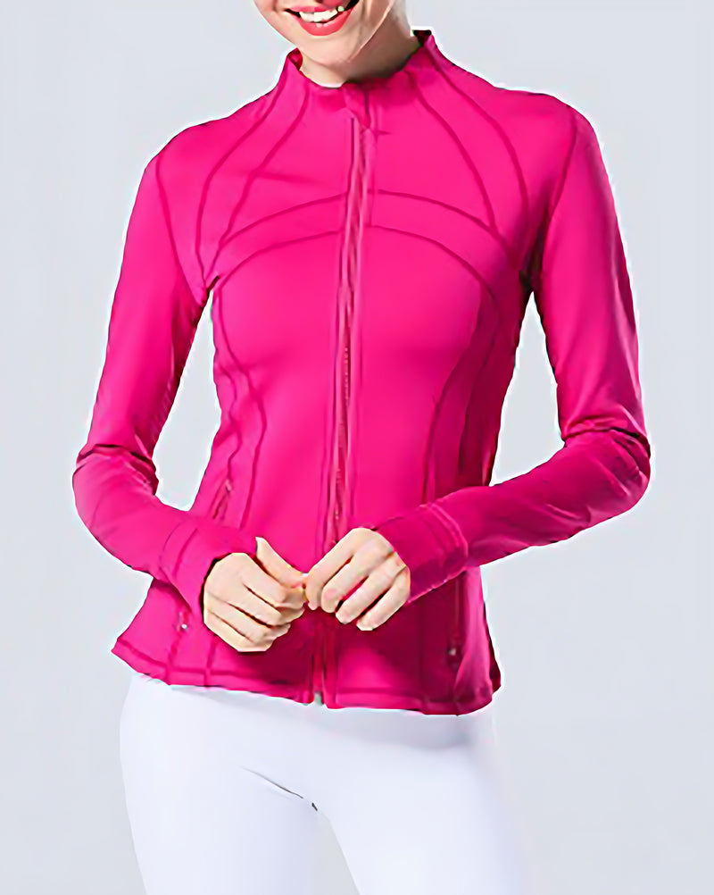 Long Sleeve Patchwork Slim Sports Running Jacket 2-12