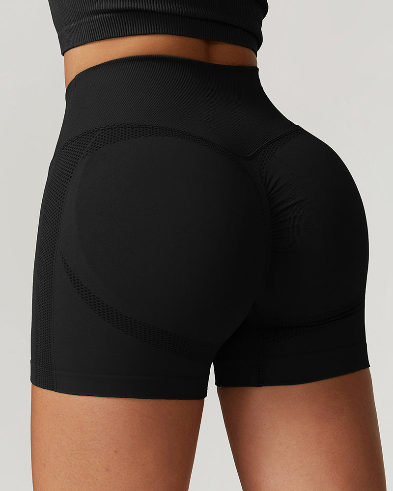 Women Hips Lift Logo DIY Accepted Running Sports Shorts S-XL