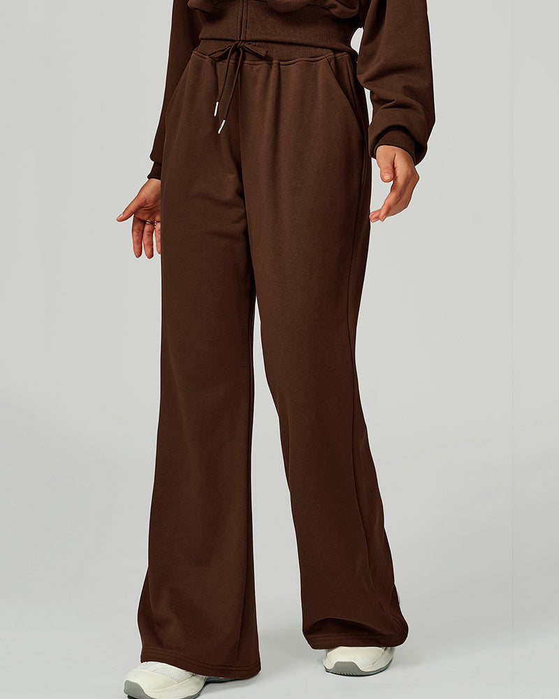 Women OEM High Waist Loose Wide Leg Sweatpants Sports Pants S-XL