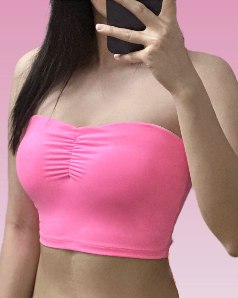 Sexy Slim Sports Strapless Tube Top S-L