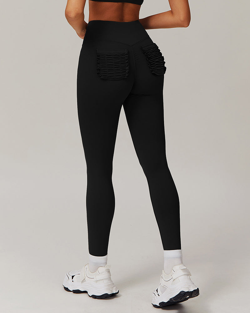 Wholesale Women High Waist Wide Leg Pants Leggings Sports Wear S-XL