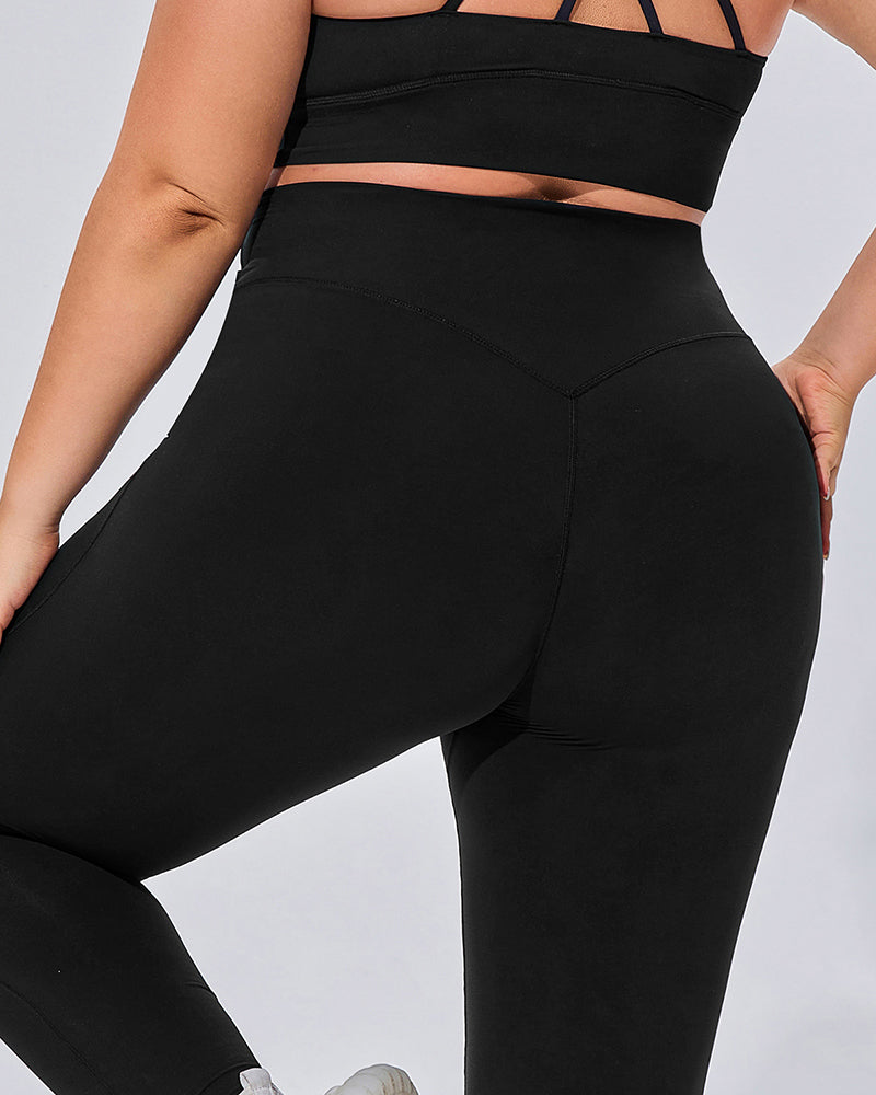 Women High Waist Breathable Plus Size Sports Pants S-3XL