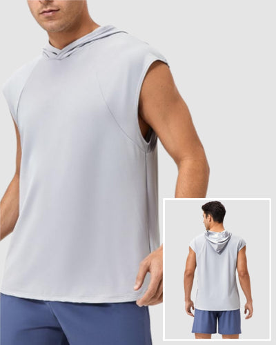 Men's Broad Shoulder Loose Quickly Drying Basketball Running  Hoodies Vest S-2XL