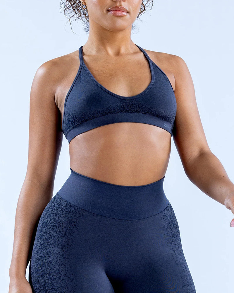 Solid Color DIY LOGO Women Halter Neck Fitness Work Out Bra XS-XL
