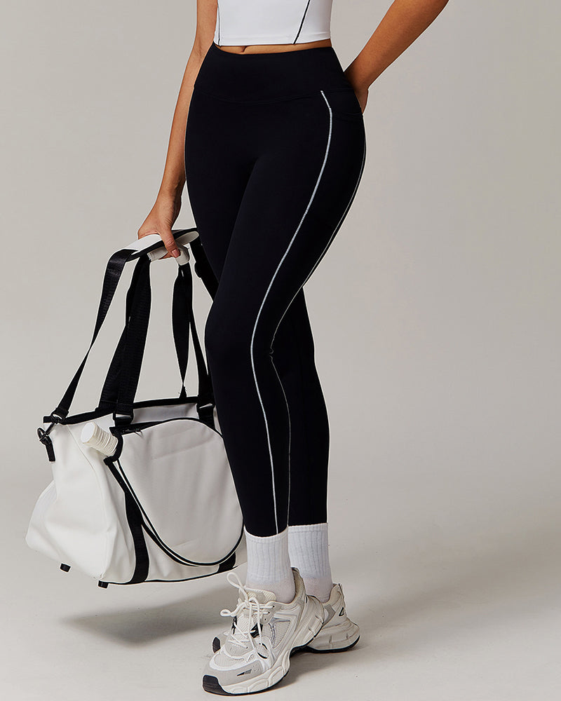 Factory Price High Quality Side Pocket Running Fitness Pants Leggings S-XL