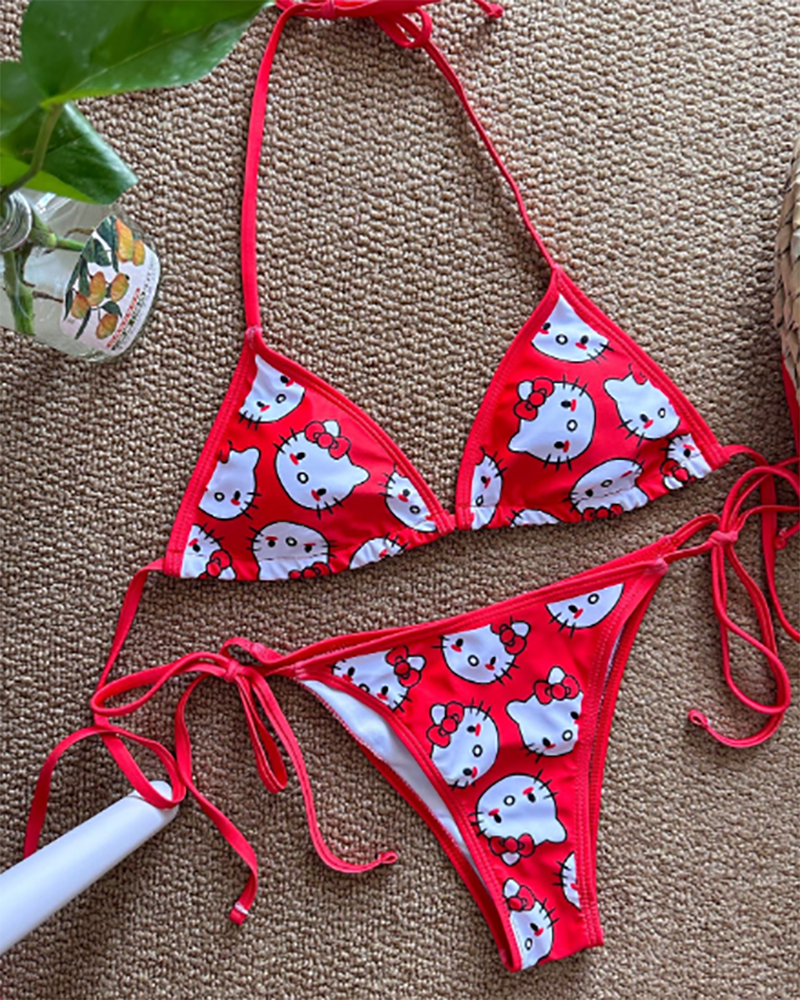 Hello Kitty Cute Beach Sexy Bikini Set S-XL