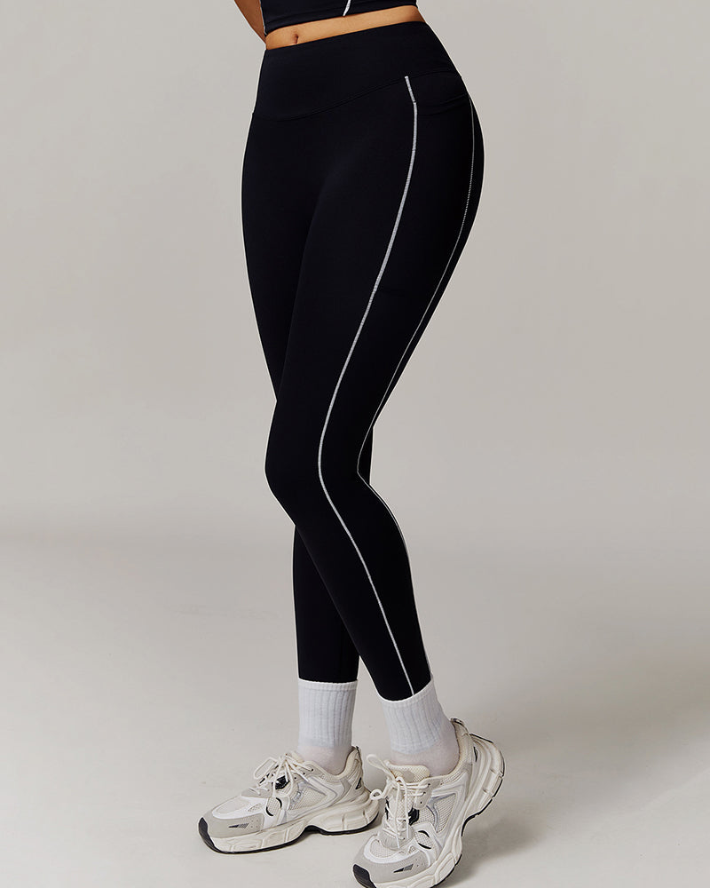 Factory Price High Quality Side Pocket Running Fitness Pants Leggings S-XL