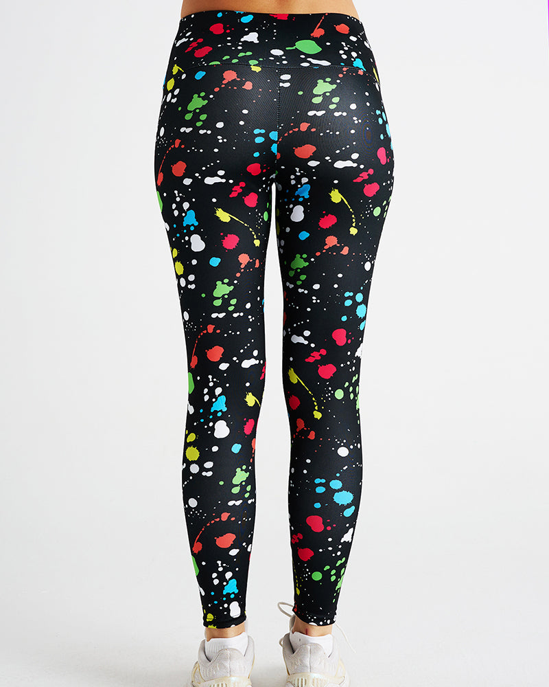 Woman Dot Graffiti Print Fitness Wholesale Leggings Pants S-2XL