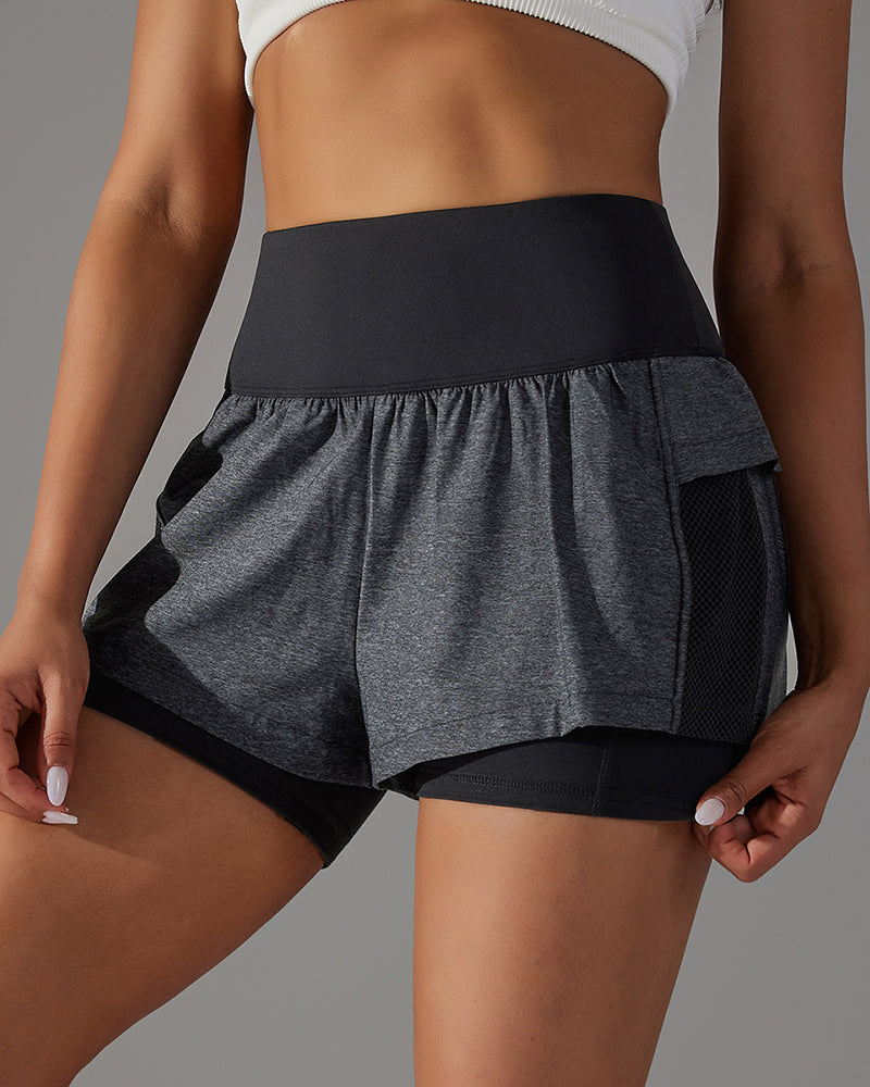 Customize Label High Waist Women Lined Pocket Running Shorts XS-XL