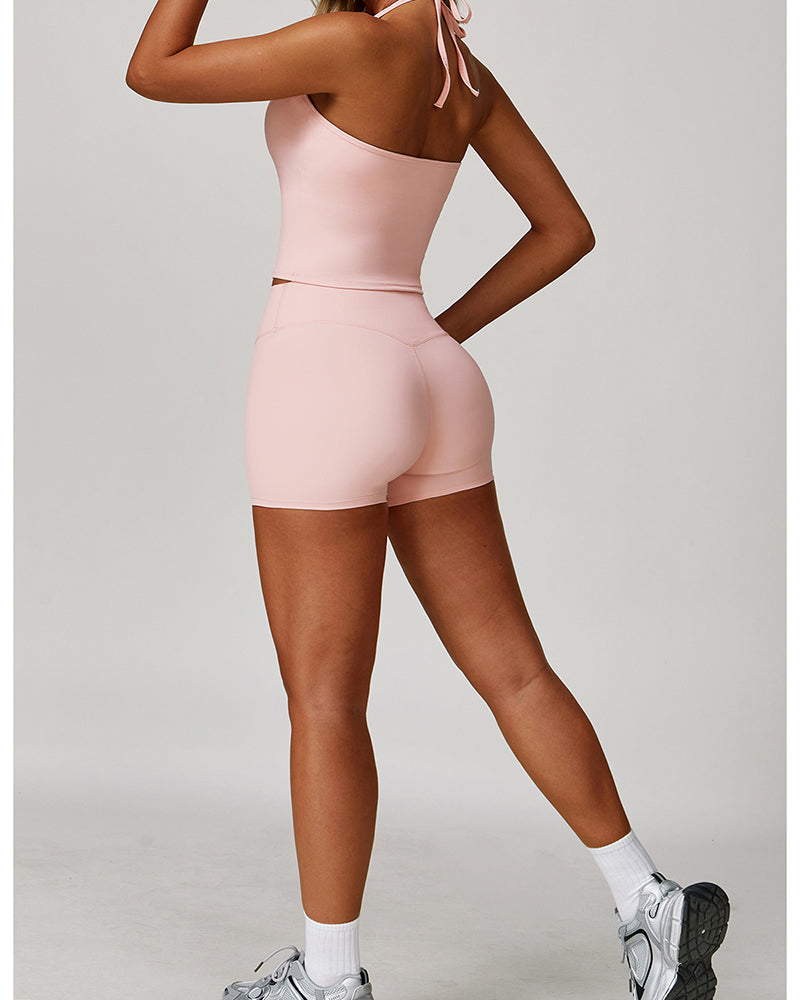 OEM Women Vest And Shorts Sports Yoga Two-piece Sets S-XL