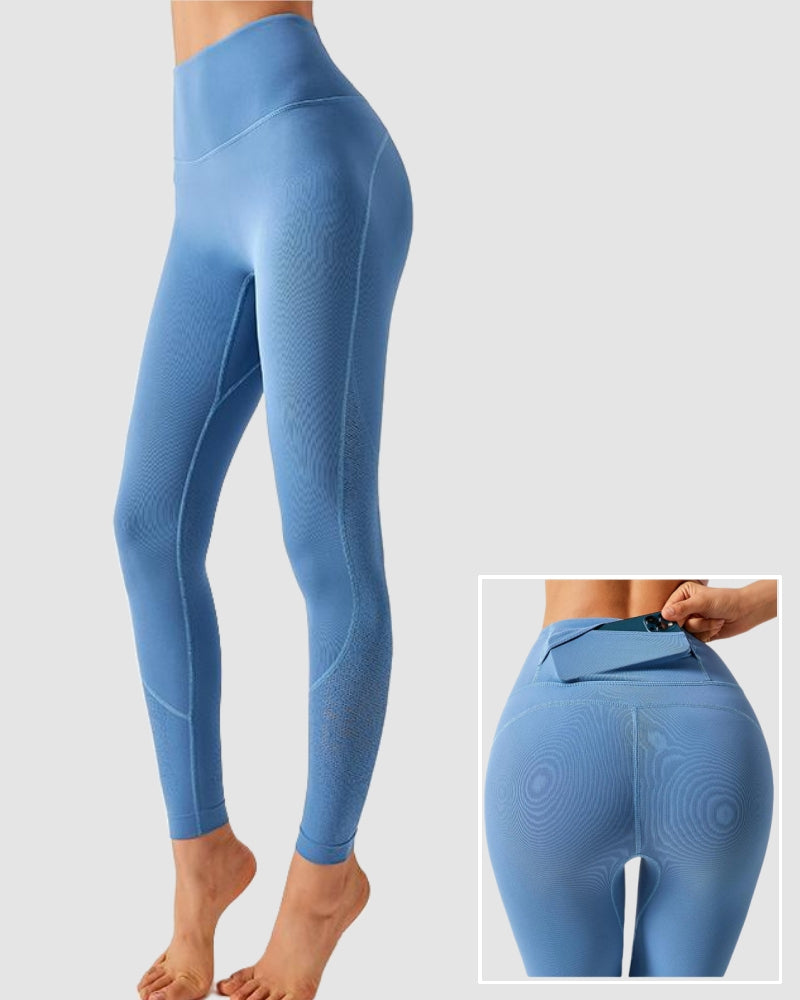 Women High Waist Back Pocket Cycing Sports Leggings Pants S-XL