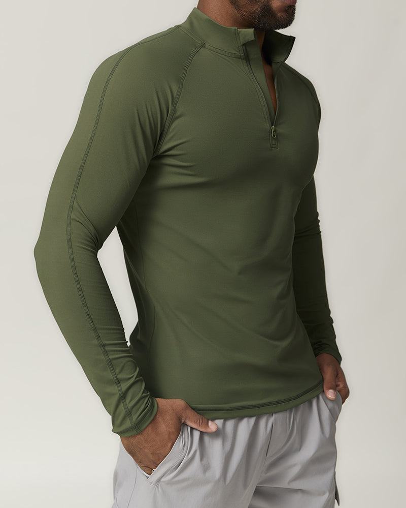 Half Zipper Quickly Drying Fitness GYM House Wear Men&