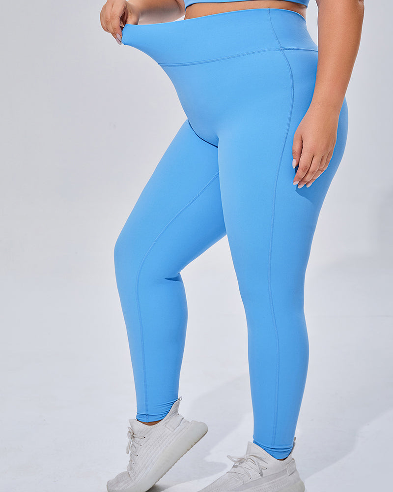 Women Breathable High Elastic Plus Size Yoga Pants Sets S-3XL