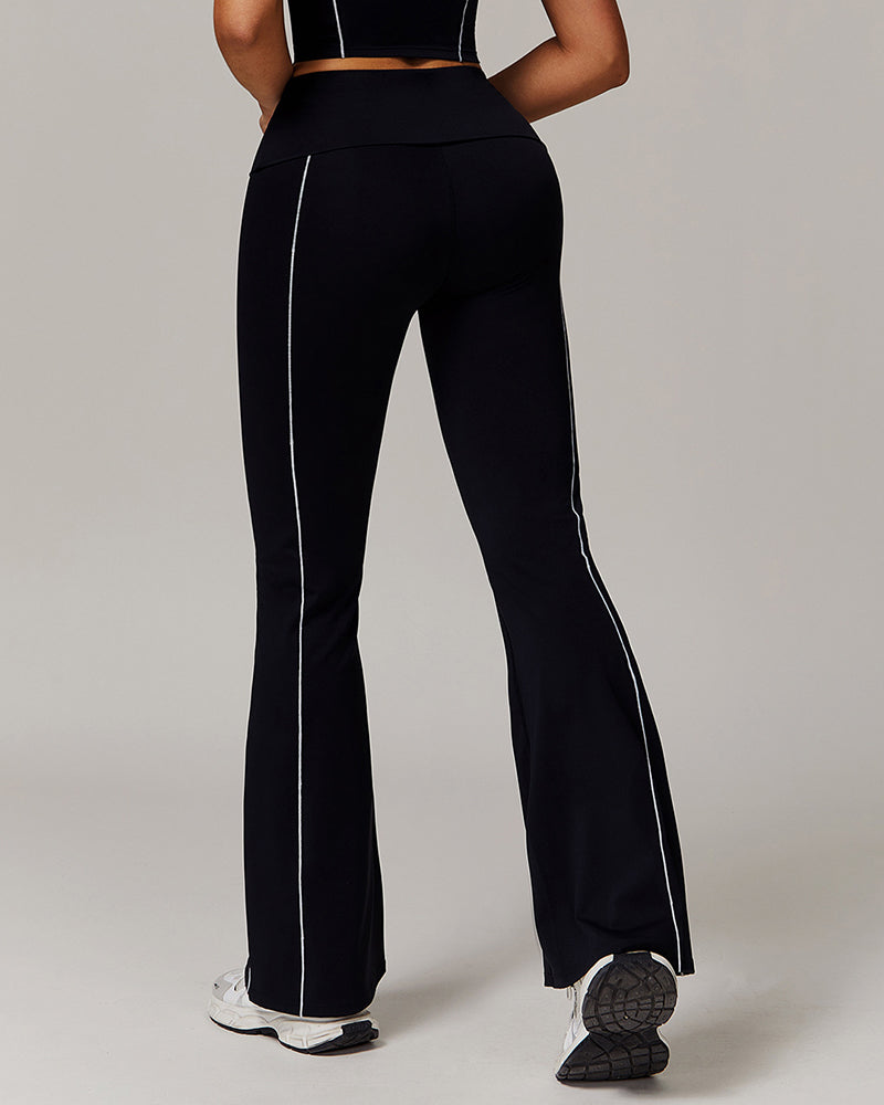 China Manufactory Women High Waist Wide Leg Sports GYM Pants S-XL